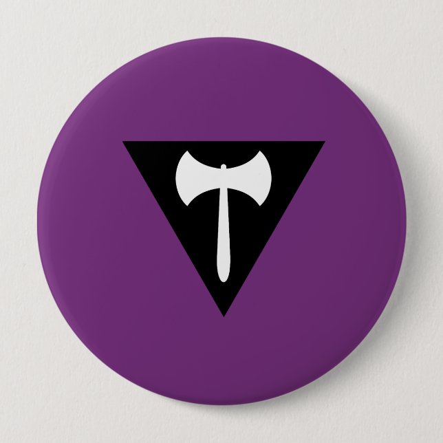 Lesbian Labrys Pride Flag Button (Vorderseite)