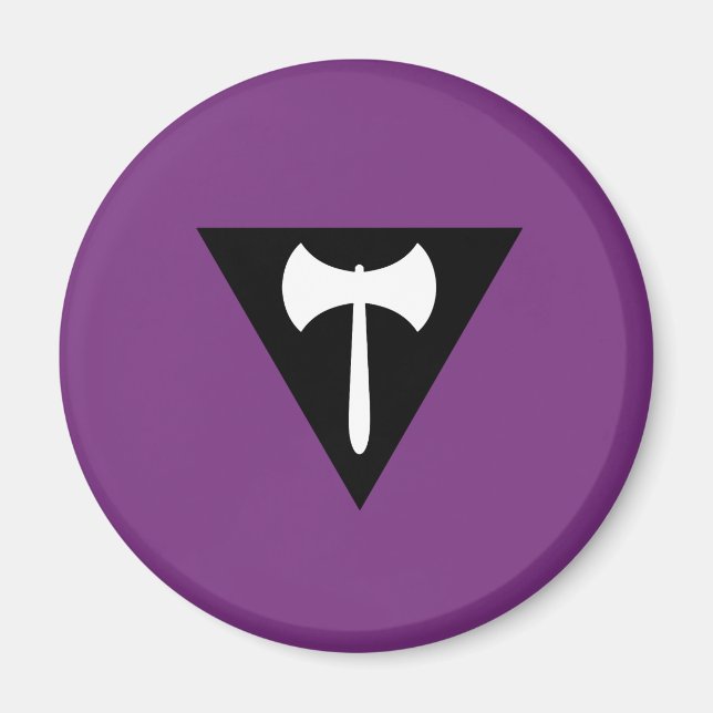 Lesbian Labrys Pride Flag Magnet (Vorne)