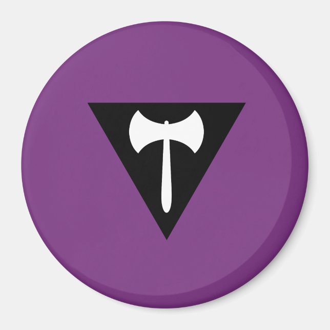 Lesbian Labrys Pride Flag Magnet (Vorne)