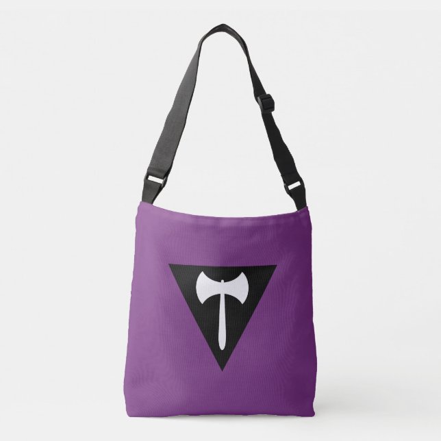 Lesbian Labrys Pride Flag Tragetaschen Mit Langen Trägern (Vorderseite)