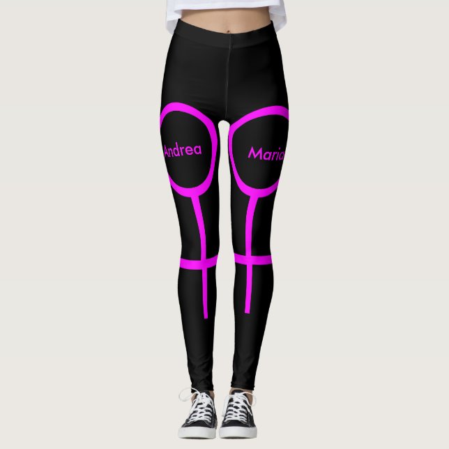 Lesbian Liebhaber Personalisierter Leggings (Vorderseite)