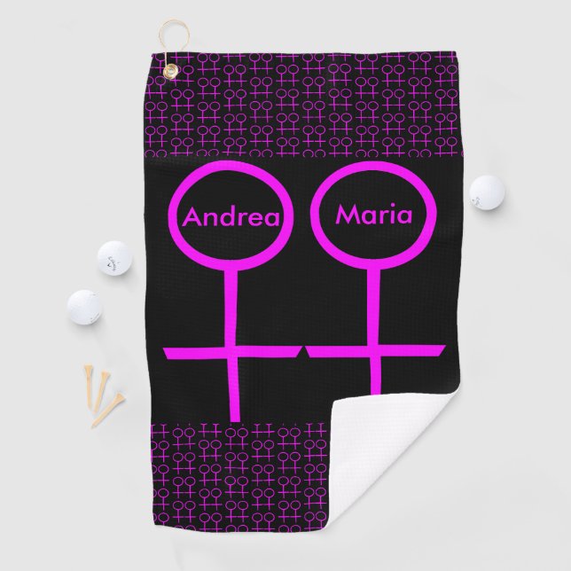 Lesbian liebt Personalisiertes Golfhandtuch (Insitu)