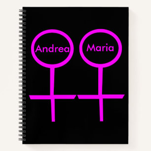 Lesbian Lovers Custom Notebook Notizbuch