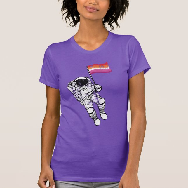 LESBIAN MOONWOMAN DISTRESSIERT T-Shirt (Vorderseite)