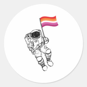 Lesbian Moonwoman Pride Runder Aufkleber