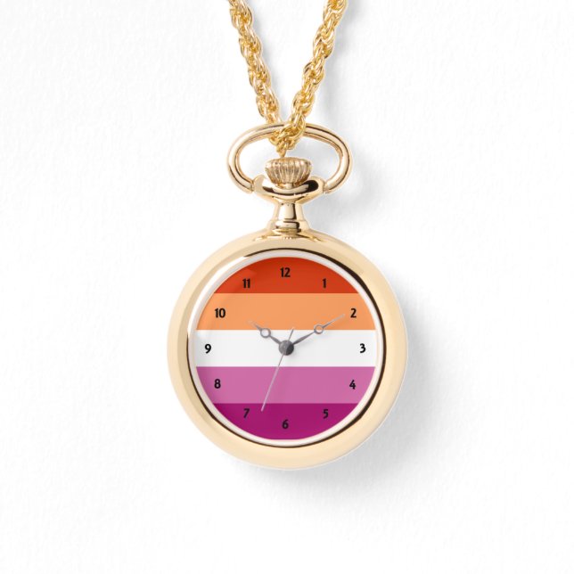 Lesbian Pride Armbanduhr (Vorderseite)