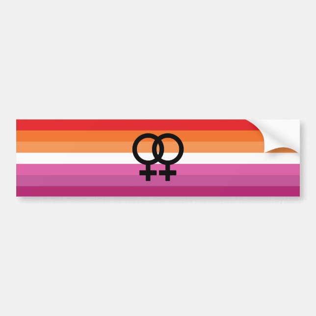 Lesbian Pride Autoaufkleber (Vorne)