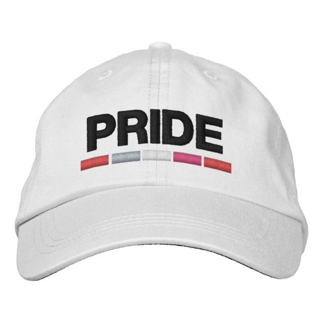 Lesbian Pride Bestickte Baseballkappe (Vorderseite)