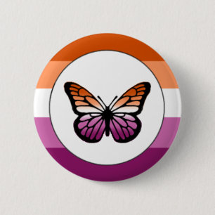 Lesbian Pride Butterfly Button