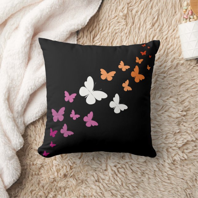 Lesbian Pride Butterfly Trail Kissen (Decke)