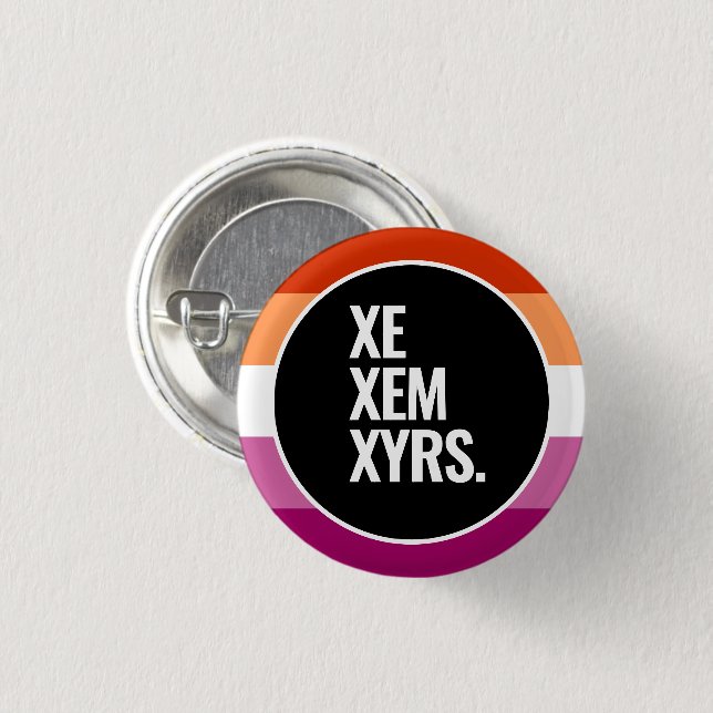 Lesbian Pride Button (Vorne & Hinten)