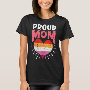 Lesbian Pride Flag Herz Que Lgbtq Proud Mama Equ T-Shirt