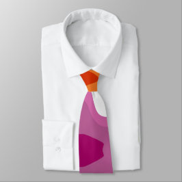 Lesbian Pride Flag Paint Swirl Art Neck Tie Krawatte