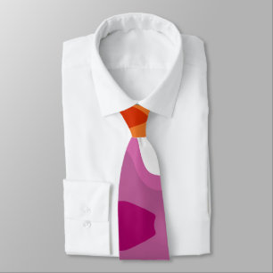 Lesbian Pride Flag Paint Swirl Art Neck Tie Krawatte