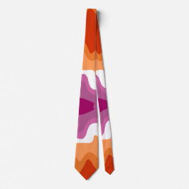 Lesbian Pride Flag Paint Swirl Art Neck Tie Krawatte