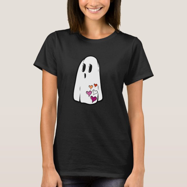 Lesbian Pride Ghost T-Shirt (Vorderseite)