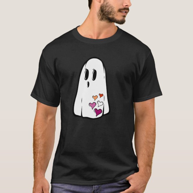 Lesbian Pride Ghost T-Shirt (Vorderseite)