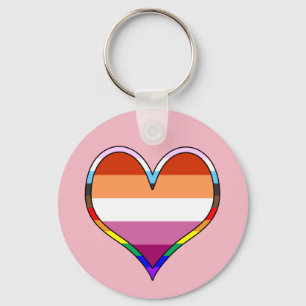 Lesbian Pride Heart Keychain Schlüsselanhänger