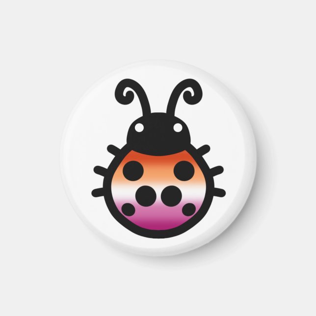 Lesbian Pride Ladybug Magnet (Vorne)