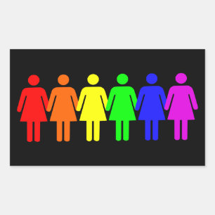 Lesbian Pride Rechteckiger Aufkleber