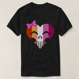 Lesbian Pride Skully Unisex T-Shirt