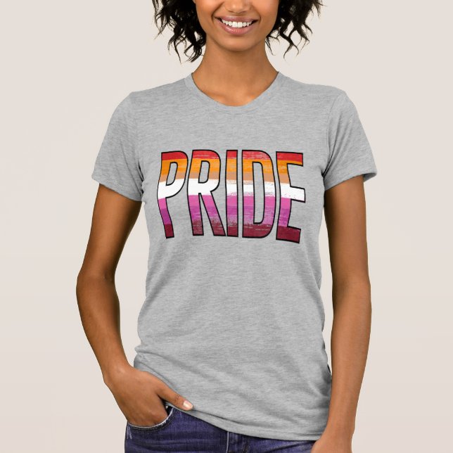 Lesbian Pride Word T-Shirt (Vorderseite)