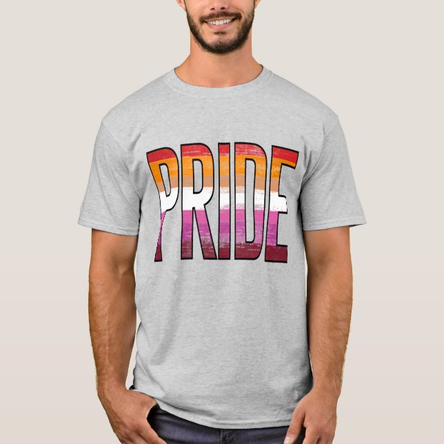 Lesbian Pride Word T-Shirt (Vorderseite)