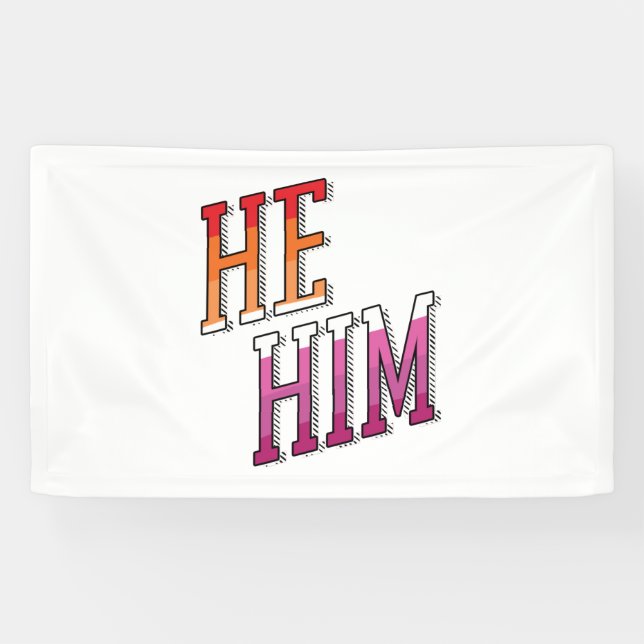 Lesbian Pronouns Er Ihn Banner (Horizontal)