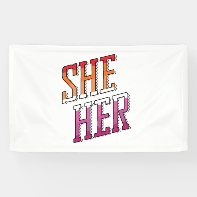 Lesbian Pronouns Sie Banner (Horizontal)