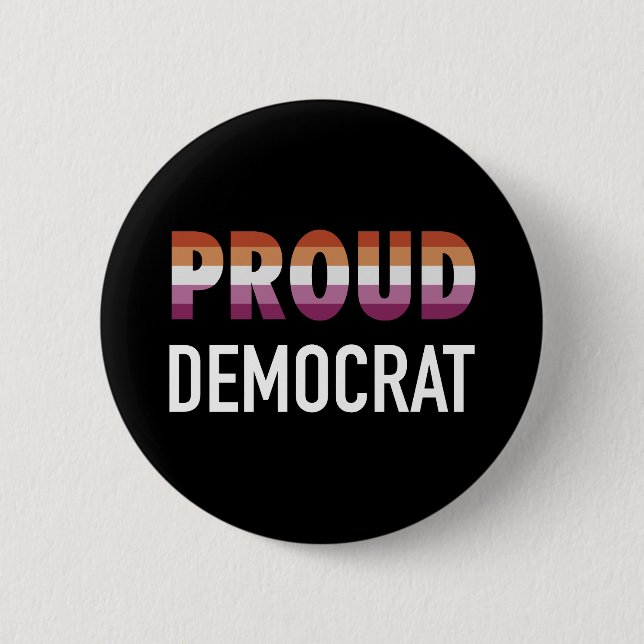 Lesbian Proud-Demokrat Button (Vorderseite)