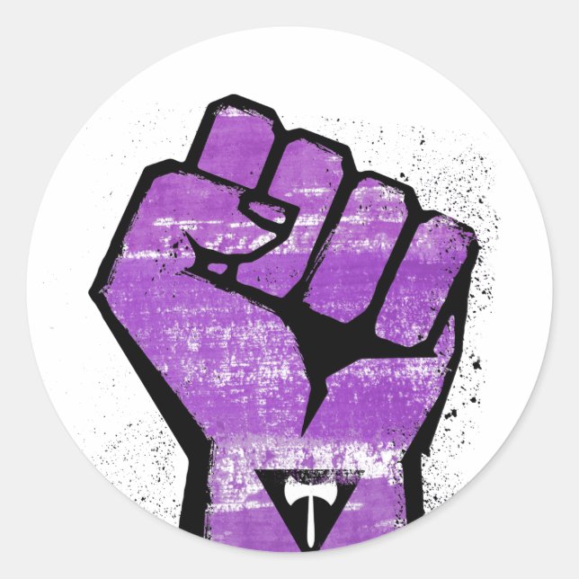 Lesbian Resistance Runder Aufkleber (Vorderseite)