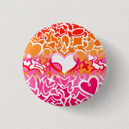 Lesbian Sunset Pride Squiggle Button