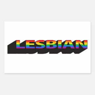 LESBIAN-T - Shirt Rechteckiger Aufkleber