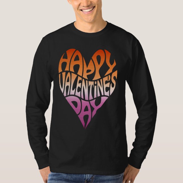 Lesbian Valentine's Day Subtle LGBT LGBTQ Gay Prid T-Shirt (Vorderseite)