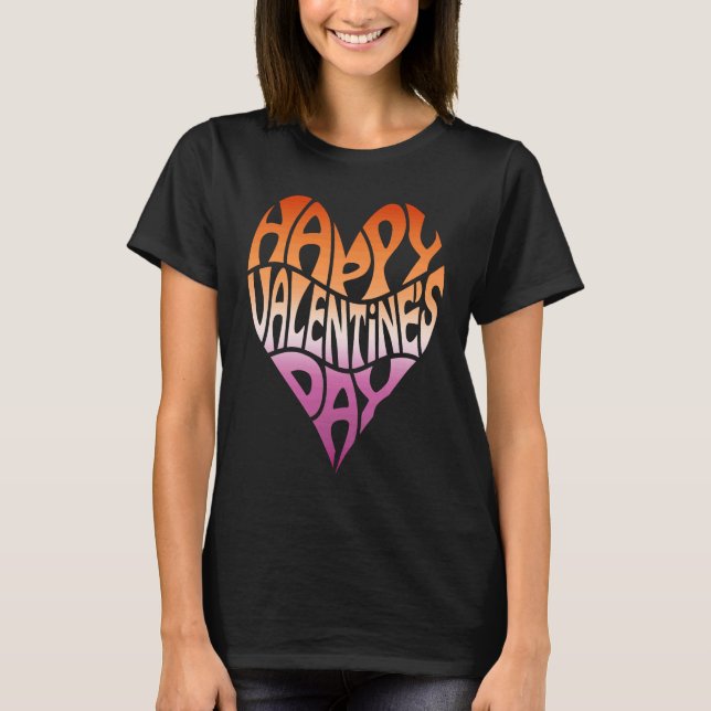 Lesbian Valentine's Day Subtle LGBT LGBTQ Gay Prid T-Shirt (Vorderseite)
