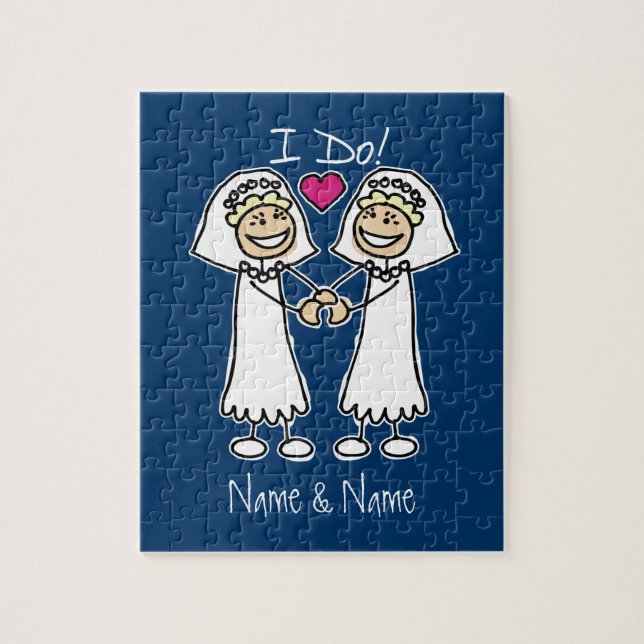 Lesbian Wedding Bridal Puzzle (Vertikal)