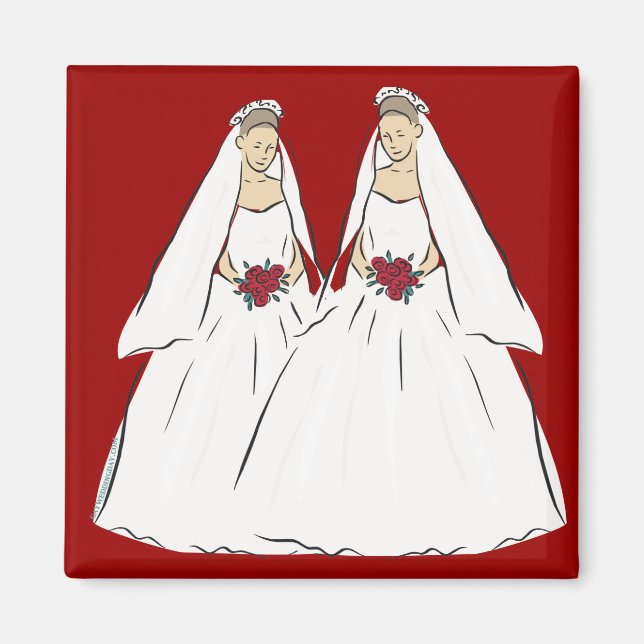 Lesbian Wedding Magnet (Vorne)