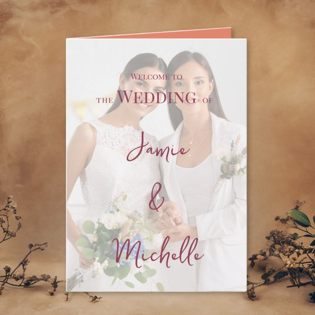 Lesbian Wedding Photo Pride Flag Gradient Programm (Von Creator hochgeladen)