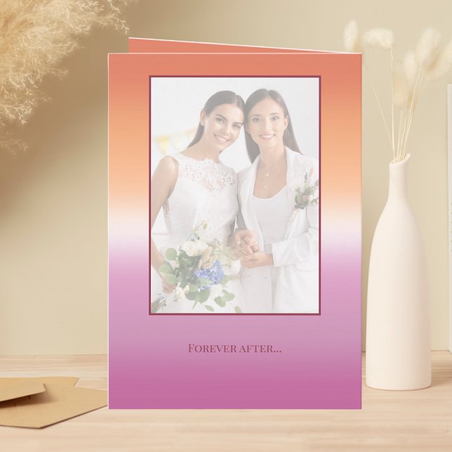 Lesbian Wedding Photo Pride Flag Gradient Programm (Von Creator hochgeladen)