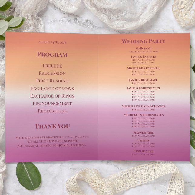 Lesbian Wedding Photo Pride Flag Gradient Programm (Von Creator hochgeladen)