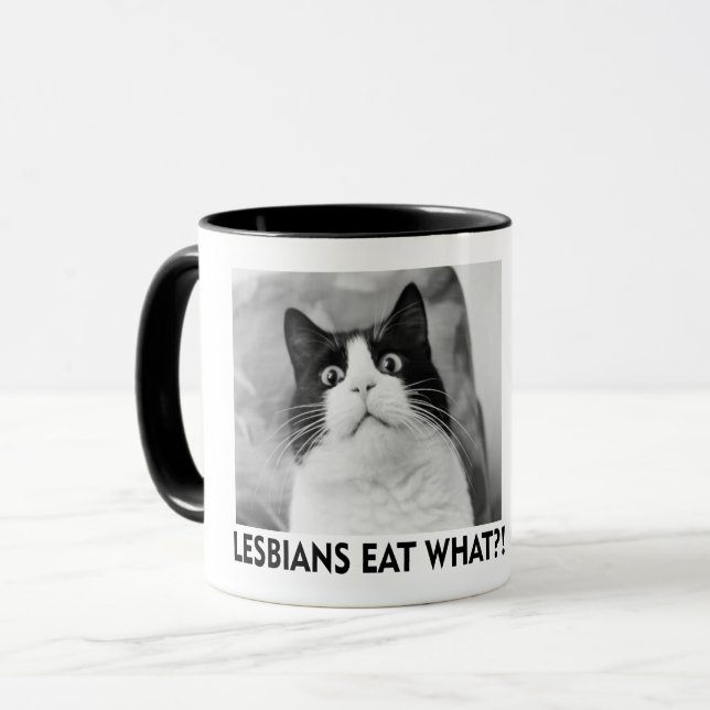 LESBIANER ESSEN WAS!??   TASSE (Vorderseite Links)