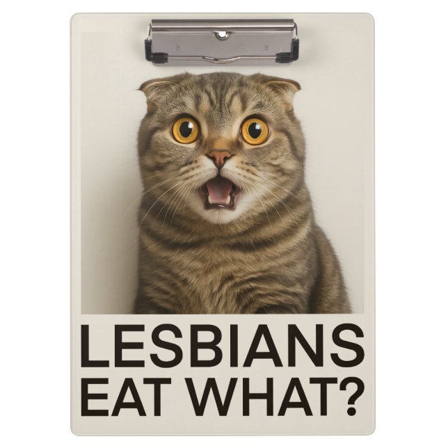Lesbians Eat What Funny Klemmbrett (Vorderseite)