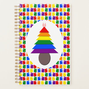 Lesbians Rainbow Weihnachtsbaum und Geschenke Planer