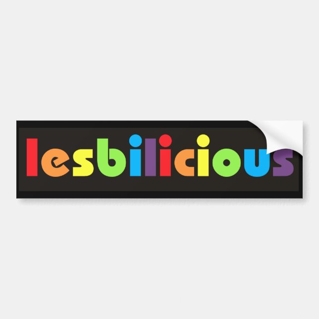 Lesbilicious (Fahne) Autoaufkleber (Vorne)