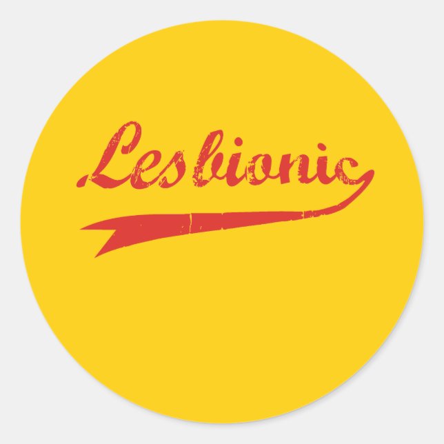 Lesbionisch Runder Aufkleber (Vorderseite)