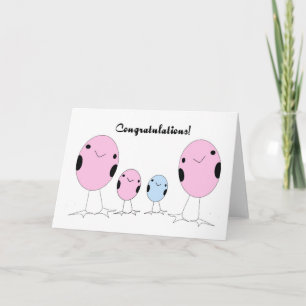Lesbisch adoptierte ein Mädchen, ein Junge gratuli Karte
