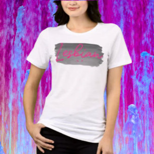 Lesbisch AF Lippenstift Rosa Tri-Blend Shirt