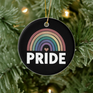 Lesbisch Funny LGBT Gay Pride Regenbogen  Keramik Ornament