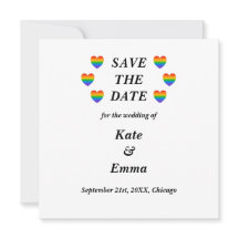 Lesbisch Gay LGBTQ Rainbow Heart Wedding