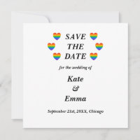 Lesbisch Gay LGBTQ Rainbow Heart Wedding